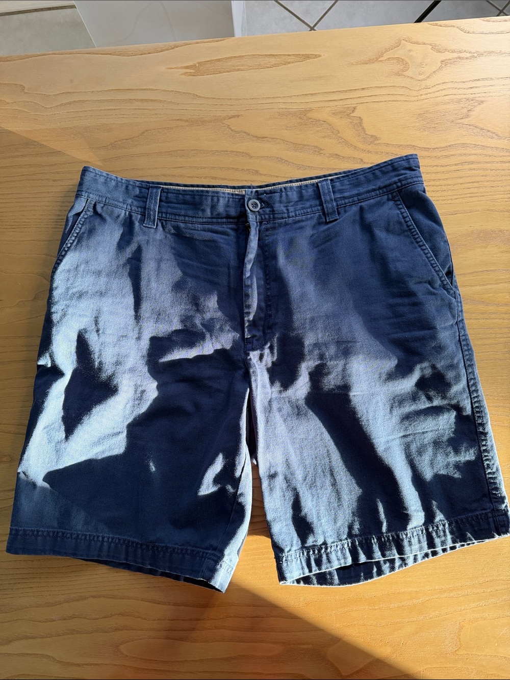 Izod Navy Flat-Front Men's Shorts